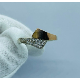 Серебряное кольцо 925* с позолотой 375*